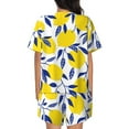 thumbnail image 3 of Picia Tropical Lemon Pajamas Sets for Women Soft Short-Sleeved Pjs with Lounge Shorts Two Piece Sleepwear-XX-Large, 3 of 9
