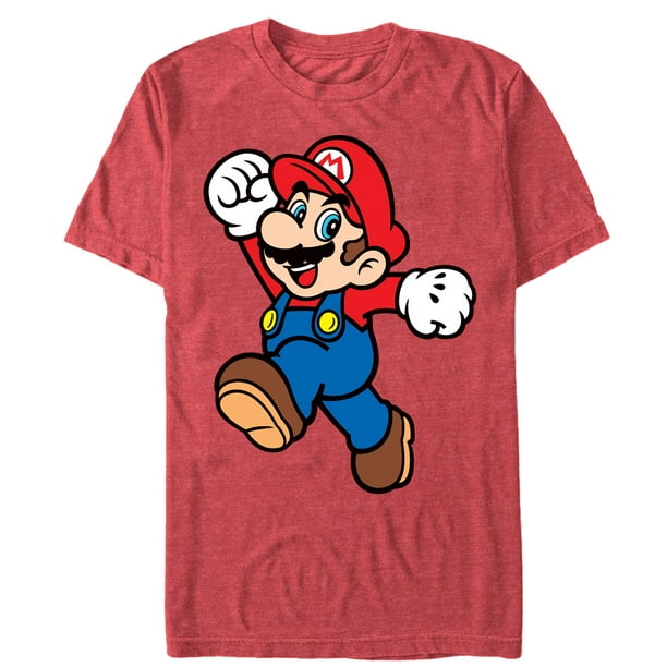 Nintendo - Men's Nintendo Mario Super Pose T-Shirt Red Heather ...