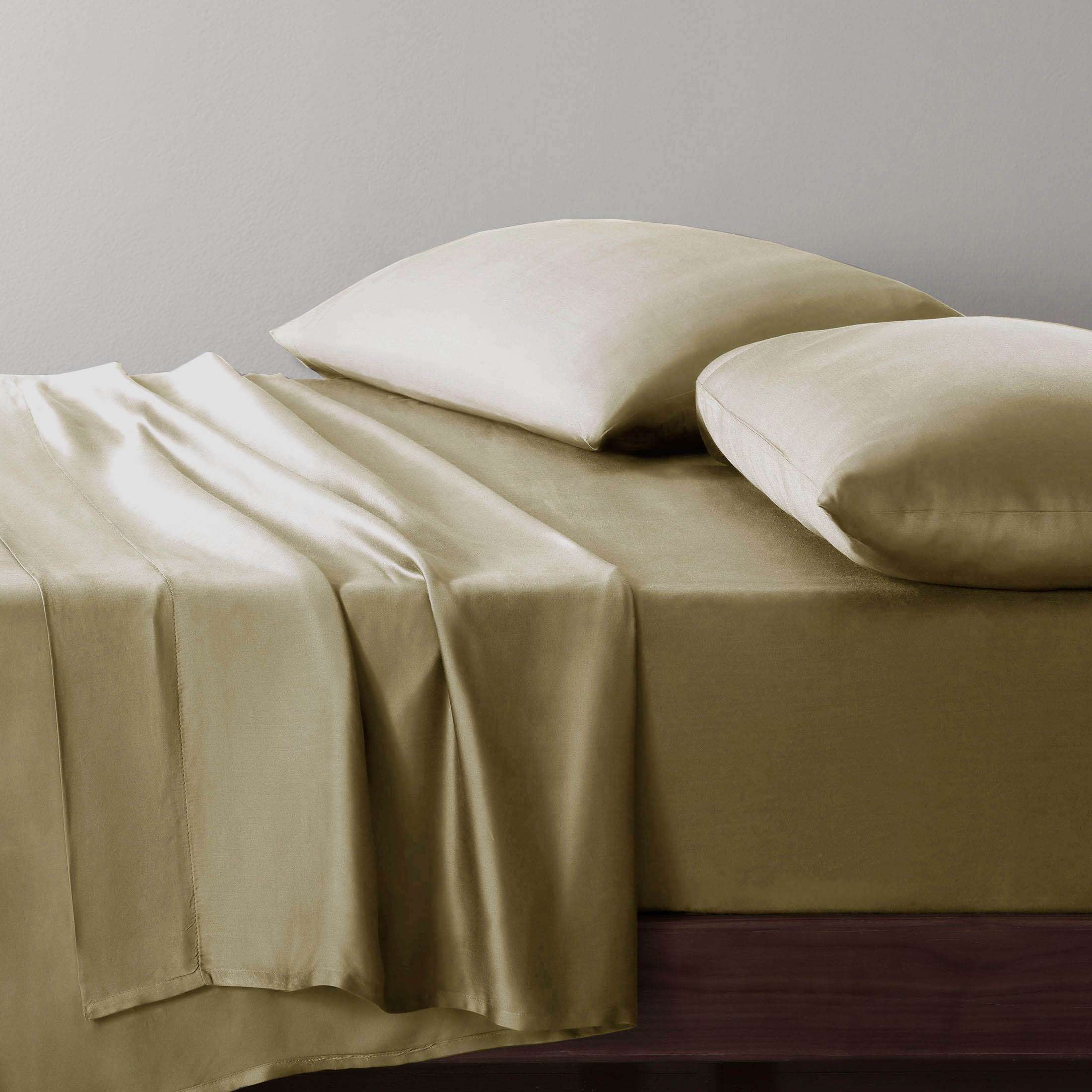 Allswell 4-Piece Soft & Silky Serenity 100% TENCEL™ Bed Sheets Set, Tan, King