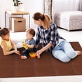 thumbnail image 3 of STOBOK 50Pcs Non Slip Self Adhesive Carpet Tiles Brown for Bedroom Decor, 3 of 11