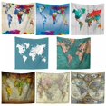 thumbnail image 2 of Liquidation! Tapisserie Carte du Monde - Grande Décoration Murale Moderne - Toile de Fond Suspendue Colorée pour Chambre Étude Art Éducatif pour Géographie Classe École Amateurs de Voyages, 2 of 6