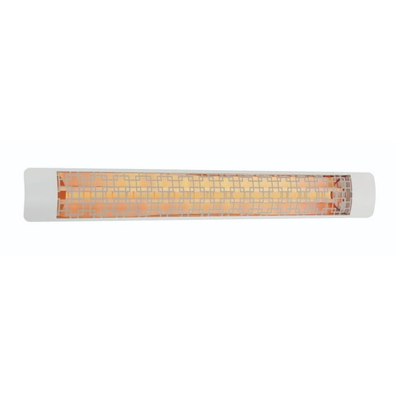 Eurofase Heating - 6000 Watt Electric Infrared Dual Element Heater-277 Voltage-White Finish-Brix Decorative Fascia