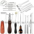 thumbnail image 2 of EIMELI 24PCS Leather Working Tools and Supplies Leather Craft Kit Sewing Kit DIY Leatherworking Accessories Leather Tools For Stitching  Marking Working Sewing, 2 of 7