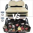 thumbnail image 6 of COEQINE Quilted Seat Cover for Golf Carts, Includes Carry Handle for Bag-Style Folding, Universal Fit Most 2-Seaters, 4 Storage Pockets, Ideal Gift for Golfers, Mushroom Daisy Dragonfly, 6 of 8