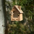 thumbnail image 1 of Casa para pájaros para exterior, caja de cría de pájaros, decoración creativa para jardín, refugio para pájaros, jaula tipo nido para gorrión de patio Forma de la casa, 1 of 8