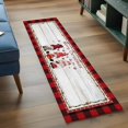 thumbnail image 5 of Red Gnomes Christmas Kitchen Runner Rug 2x6 Washable Runners for Hallway Non Slip Xmas Snowflake Red Black Plaid Large Area Rug Indoor Floor Carpet for Bathroom Laundry Entryway Bedroom Living Room, 5 of 8