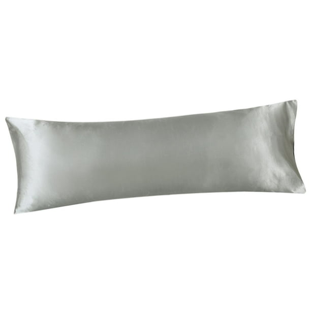 Funda de almohada larga, funda de almohada, cómoda, accesorios de cama, almohada corporal refrescante Gris claro