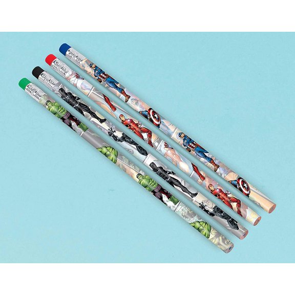 amscan Assorted Avengers Character Pencils- 8 pcs.