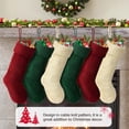 thumbnail image 7 of Ayieyill 6pcs Christmas Stockings Knitted Xmas Stockings Double-Sided 18 Inches Fireplace Stockings for Family Christmas Decoration (Burgundy,Ivory,Green), 7 of 7
