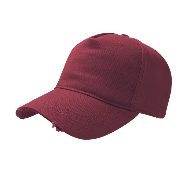 Atlantis - Gorra de 5 paneles con visera estilo cargo modelo Weathered (Paquete de 2) (Burdeos)