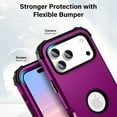 thumbnail image 4 of Allytechgroup Case for iPhone Air with 1 Pack Screen Protector, Slim Lightweight Soft TPU + Rugged PC Triple-Layers Four Corners Protection Shockproof Case for iPhone Air, Purple, 4 of 6