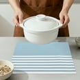 thumbnail image 4 of Unique Bargains Set of 6 Wipeable Plastic Placemats for Kitchen Dining Table Sky Blue, 4 of 6