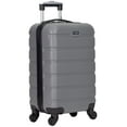 thumbnail image 6 of Wrangler 20-inch Carry-on Rolling Hard Side Spinner Luggage - Grey, 6 of 8