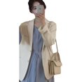 thumbnail image 3 of Chaqueta Blazer de otoño para mujer, abrigo informal coreano de manga larga con bolsillos, chaqueta holgada sólida para oficina para mujer, 3 of 5