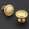 thumbnail image 2 of Ravinte 30 Pack Solid Knobs Kitchen Cabinet Round Pulls Dresser Handles Gold Cupboard Hardware Brushed Brass Door Drawer Knobs, 2 of 10