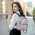 thumbnail image 6 of FORMRS Mini Backpack Purse for Women Quilted Travel Daypack Casual Shoulder Bag, Pink Art Pattern, 6 of 7