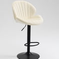 thumbnail image 4 of Set of 2 Adjustable Barstools with Back and Footrest Cream, 4 of 5