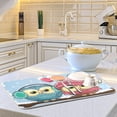 thumbnail image 6 of SKYSONIC Owl Cute Eyes Girl Happy Valentine's Day Microfiber Dish Drying Mat Absorbent Dish Draining Mat Large Size 18 x 24 Dishes Drainer Mat for Countertop Dish Drying Pads, 6 of 7