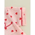 thumbnail image 5 of Bagilaanoe 2Pcs Toddler Baby Girl  Valentine's Day Pajamas Set Heart Print Short Sleeve Shirt and Shorts 6M 12M 18M 24M 3T 4T Kids Sleepwear Loungewear, 5 of 7