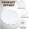 thumbnail image 6 of 12 Inches Marble Cutting Board Round Cheese Board Marble Charcuterie Board Circle Marble Slab Multi Purpose White Scalloped Cutting Board with Non Slip Feet for Kitchen Bread Cheese Pizza, 6 of 7