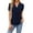 A01 Navy, variant on Womens V Neck Short Sleeve Shirt Solid Colod Classic Elegant Casual T Shirt Comfy Summer Basic Work Tee Vacation Clothes Dark Green L