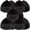 Black#, variant on Women's A/B Cup Removable Air Cotton Foam Sponge Bra Inserts, 3 Colors, 5 Pairs