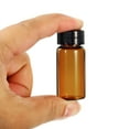 thumbnail image 4 of Unique Bargains Bouteille de Stockage en Verre Réactif 10mL Bouchon à Vis Rond Plastique Laboratoire Maison Marron 12 Pack, 4 of 5