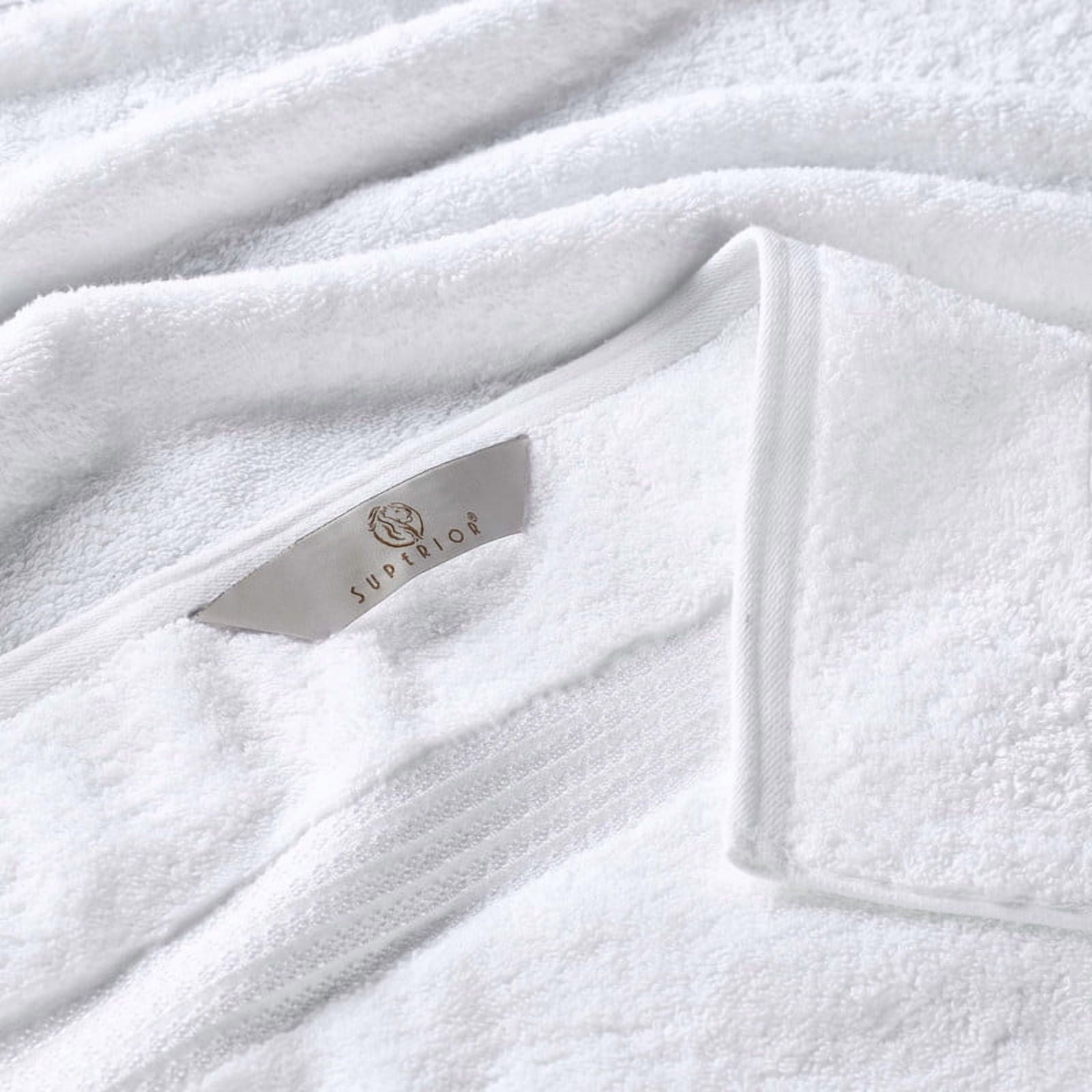 Superior Derry Solid Egyptian Cotton 8-Piece Hand Towel Set, White