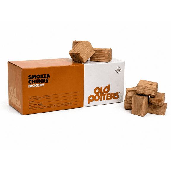 Smoker Wood Chunks 13-16 lbs for Grilling, Smoking, and Wood Fire Cooking ~ 2 x 3 Inches, (Hickory, 790 Cu in.)