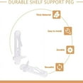 thumbnail image 4 of CUITING Clear Plastic Locking Shelf Support Pegs  Fits 5/16” Diameter Hole  5/8” Shelf  30 Pack, 4 of 6