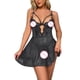 thumbnail image 3 of Gibobby Lenceria mujer sexy Conjunto de Lencería de Malla, Conjunto de Lencería Elegante para Dama para Noche de Bodas(Negro, XXG), 3 of 5