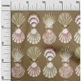 thumbnail image 2 of oneOone Cotton Jersey Brown Fabric Sea Shells Ocean Quilting Supplies Print Sewing Fabric By The Yard 58 Inch Wide, 2 of 4