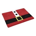 thumbnail image 2 of MKHERT Funny Christmas Santa Claus Coat with Belt Doormat Rug Home Decor Floor Mat Bath Mat 23.6x15.7 inch, 2 of 3