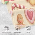 thumbnail image 4 of Cotton Towel Two-Piece 16x28 Inch One Sizex2 Face Towel Set Towel Set Cotton Hand Bath Towel Bathroom Beach Cute Christmas Gingerbread Man, 4 of 8