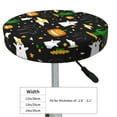 thumbnail image 4 of Lsque Halloween Pattern Round Bar chair cushion covers Velvet Fabric Premium Comfort Protects from Scratches and Stains for 14-17 Inch Chair-13 inch, 4 of 7