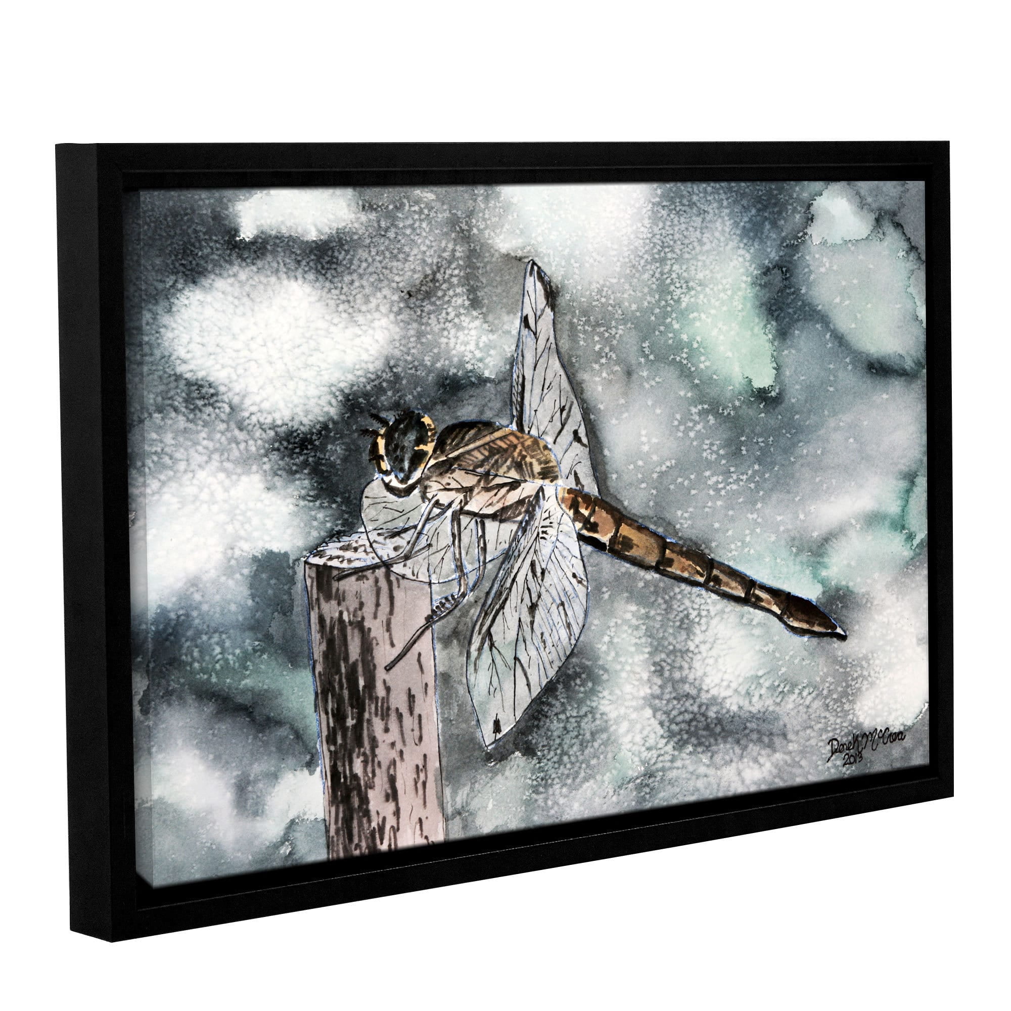 ArtWall Derek Mccrea "Dragonfly 2" Gallery-wrapped Floater-framed Canvas