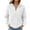 White, variant on Women's Waffle Knit Lapel Collar Half Zip Pocket Sweatshirt, Solid Color Long Sleeve Pullover Top with Soft Comfort Fabric for Casual Daily Wear, Street Fashion and Versatile Outfits Black L
