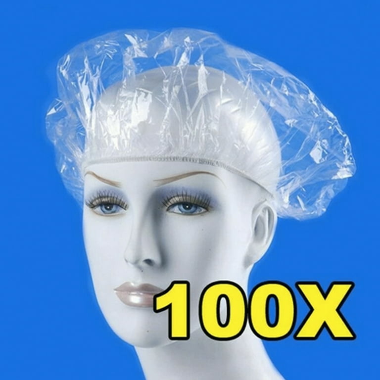 Jxzom 100pcs Pack Disposable Hair Net Head Cover Mob Cap Hair Net Plastic Anti Dust Hats