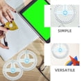 thumbnail image 3 of HIAKDOFT 6Pcs Clear Plastic Circle Ruler with Precise 360 Degree Protractor for Versatile Measurement Tasks, 3 of 7