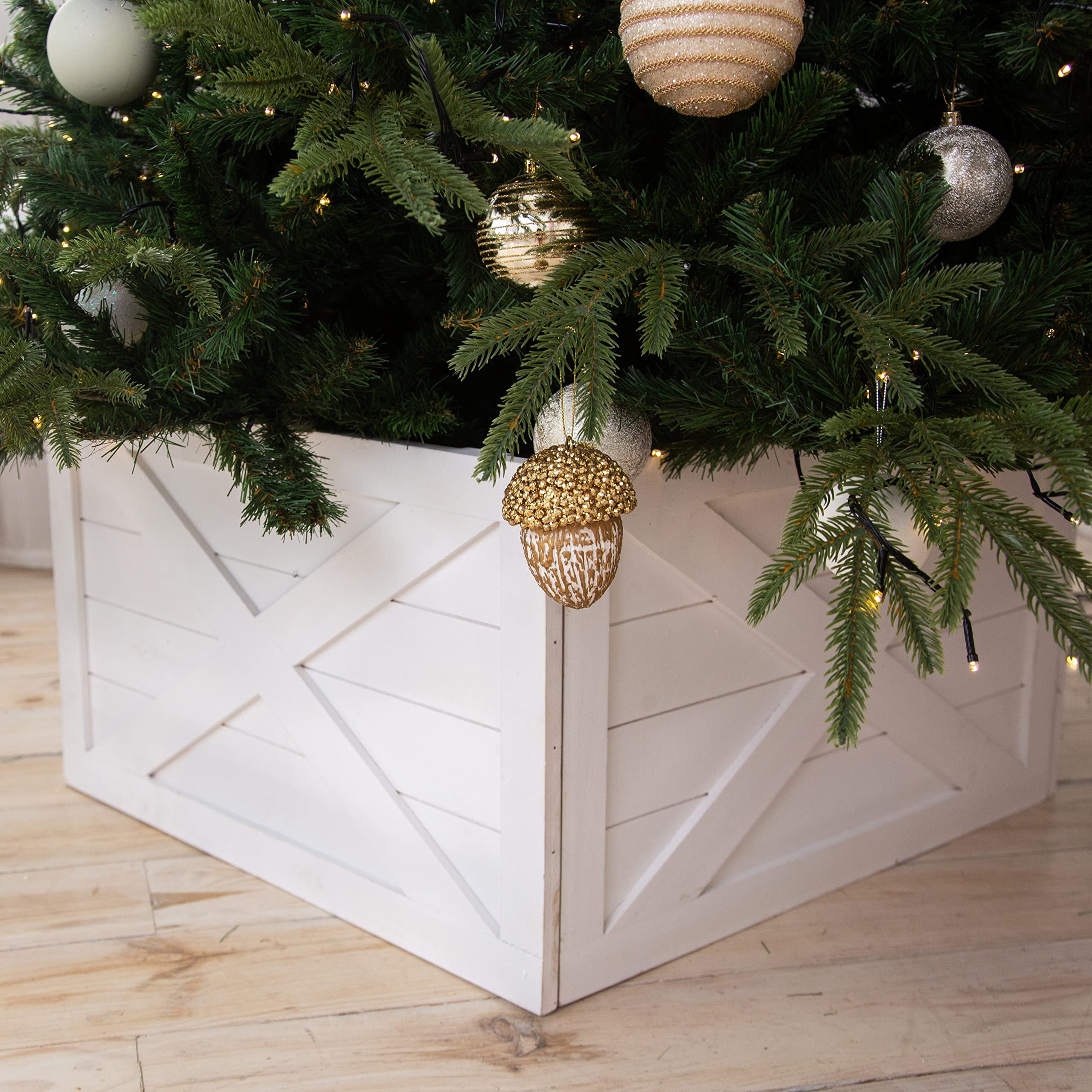 Wooden Tree Collar Box Christmas Tree Farmhouse Rustic Decor. Vintage