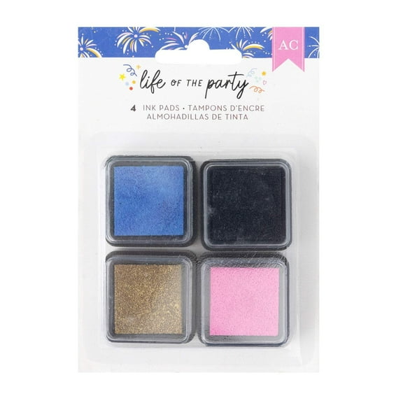 American Crafts Life Of The Party Ink Pads-4/Pkg