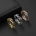 thumbnail image 2 of RSAMD Vintage Filigree Flower Ring Women Stainless Steel Romantic Rings Jewelry Gift-9-Black, 2 of 9