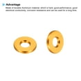 thumbnail image 4 of M6 Aluminum Spacers, 6 Pcs Metal Spacers Aluminum 6.2mm ID x 15mm OD x 2mm L Aluminum Spacer Screw Standoff,Gold Tone, 4 of 5