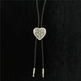 thumbnail image 1 of Double S 22105 Heart Shaped Slide with Longhorn Silver Bolo Tie, 1 of 1