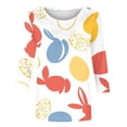 thumbnail image 5 of successthop Bunny Shirts for Women Bunny Casual 3/4 Sleeve Holiday T Shirts Crewneck Top Loose Spring Vacation Clothes 2XL, 5 of 5