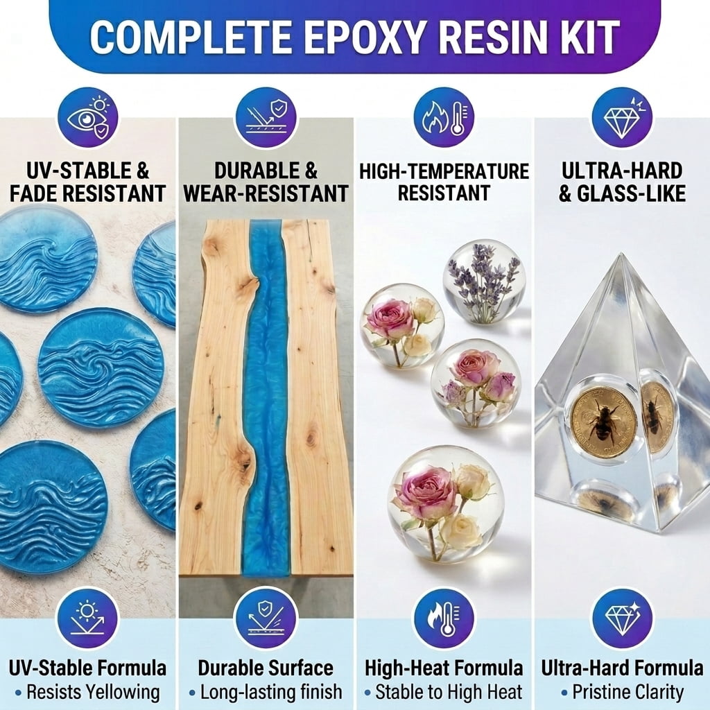 78oz Crystal Clear Epoxy Resin Kit With Free 250ml Resin Cleaner & 12 Pearlescent Powders, 1:1 Mix Ratio, Beginner-Friendly, Ideal For Pendants, Coasters & Crafts, Perfect Gift For Mother's Day & Gra