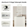 thumbnail image 2 of New York Xpress 20" Zipperless Carry-on Luggage, Hardside Aluminum Frame Suitcase with Spinner Wheels, TSA Approved, White - LA266, 2 of 11