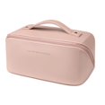 thumbnail image 1 of Bolsa de maquillaje de viaje zaleeta de piel sintética impermeable de gran capacidad, 1 of 8