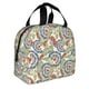 thumbnail image 2 of Easygdp Paisley Floral 5 Bolsa Térmica Premium - Tela Oxford Impermeable, Gran Capacidad, Bolsillo Frontal, Unisex para Trabajo, Escuela, Actividades al Aire Libre y Picnics, 2 of 8