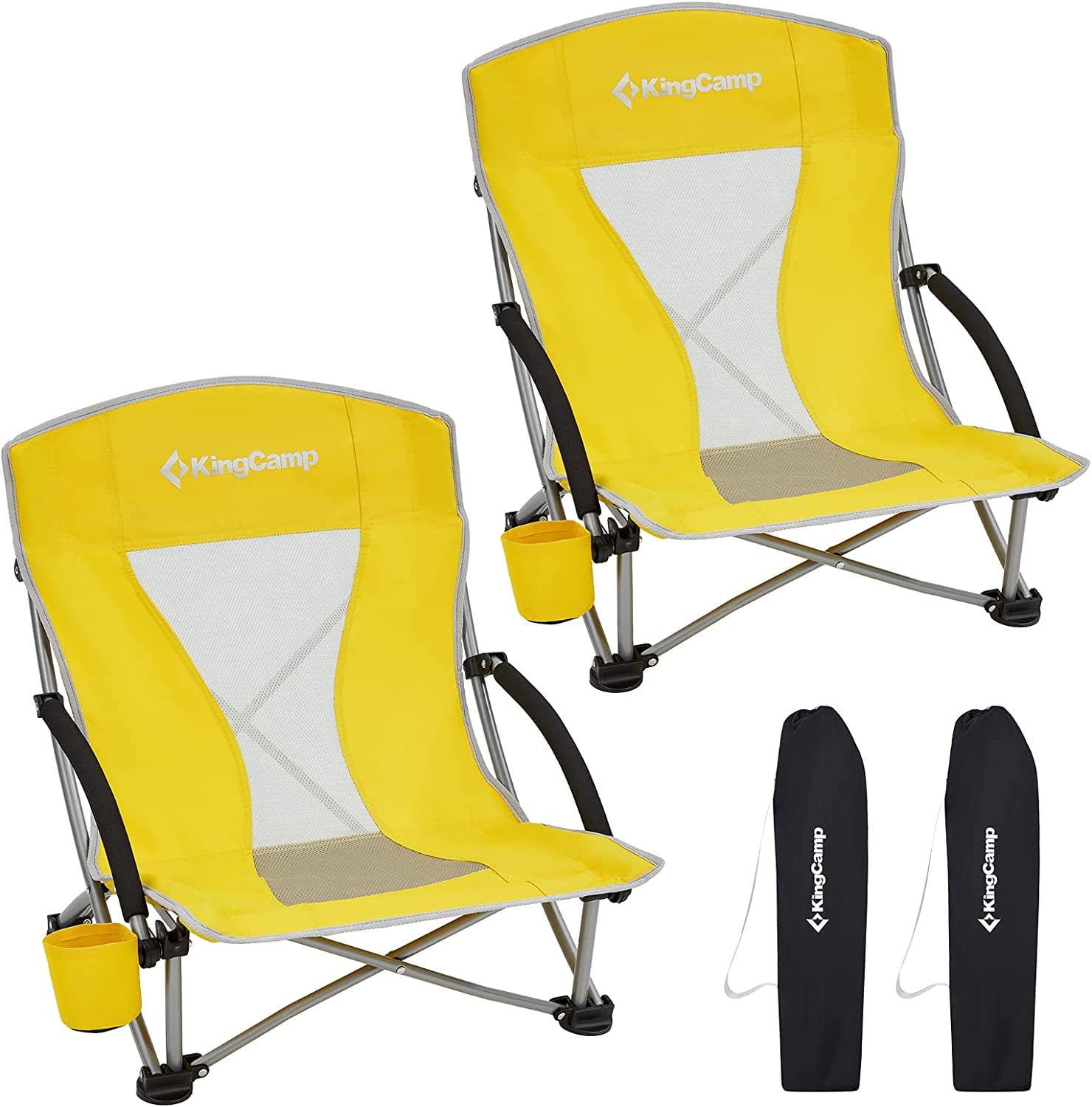Low Folding Beach Chairs for Adults,Portable Lightweight Low/High Back